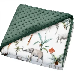 Sevira Kids Couverture réversible en minky Safari* Couverture