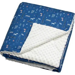 Grand plaid couverture réversible en minky New York>Sevira Kids Discount