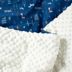 Grand plaid couverture réversible en minky New York><noscript><img width=