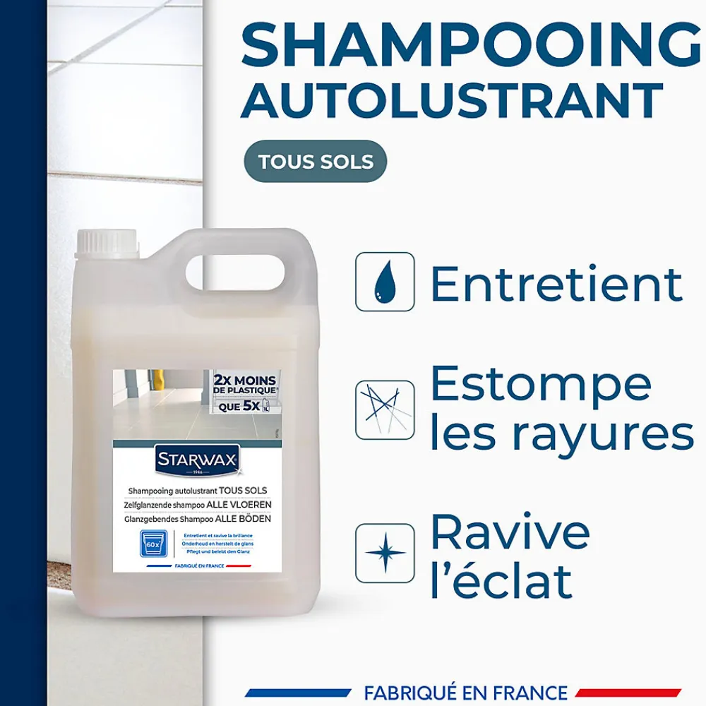 Shampoing brillant sols carrelés 5L>Starwax Best