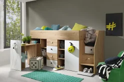 SMART 3P Lit superposé 248,5/123/93 (artisan/blanc)>Abiks Meble Discount