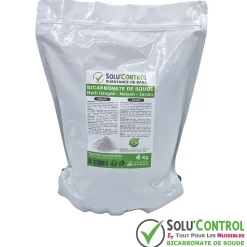 SOLU'CONTROL - 4 Kg de Bicarbonate de Soude Multi Usages, Maison et Jardin, 100% Naturel, Sachet Zip refermable>Tout Pour Les Nuisibles Discount