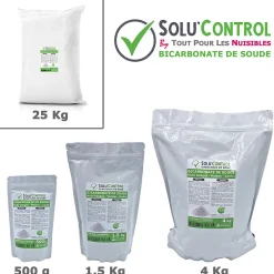 SOLU'CONTROL - 4 Kg de Bicarbonate de Soude Multi Usages, Maison et Jardin, 100% Naturel, Sachet Zip refermable><noscript><img width=