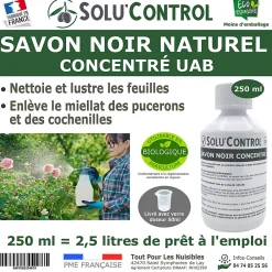 SOLU'CONTROL - Savon Noir Concentré 250ml - Enlève miellat pucerons cochenilles>Tout Pour Les Nuisibles Online