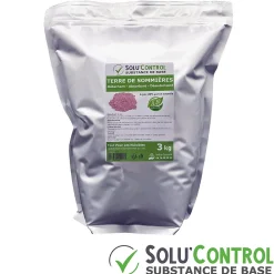 Tout Pour Les Nuisibles SOLU'CONTROL - Terre de Sommières 3 kg - Détachant Naturel et Absorbant - Élimine les Odeurs d'Urine, Litière de Chat, Tapis* Entretien Du Textile
