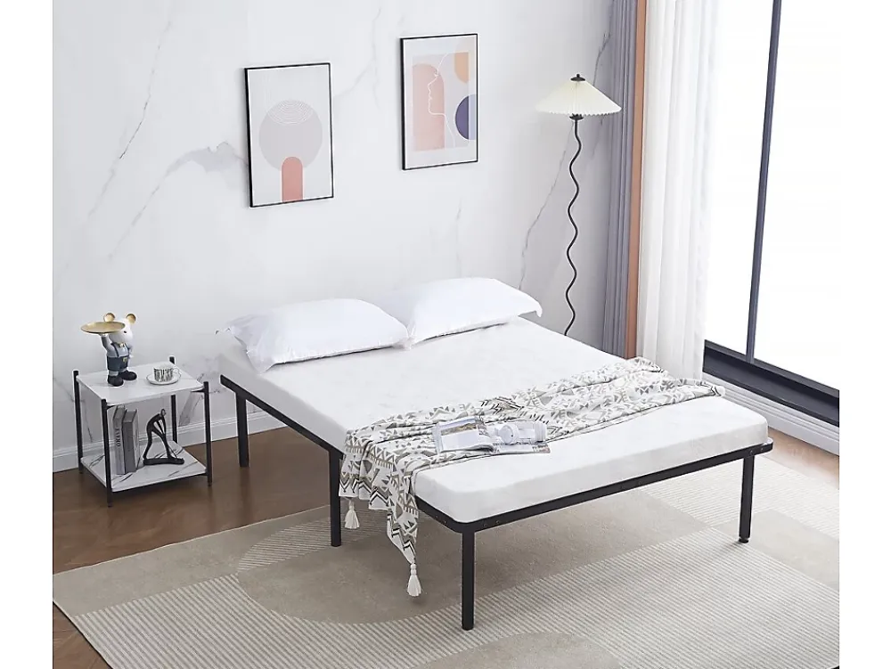 Habitat Et Jardin Sommier à lattes + pieds pour matelas 140 x 190 cm 26 lattes* Sommier