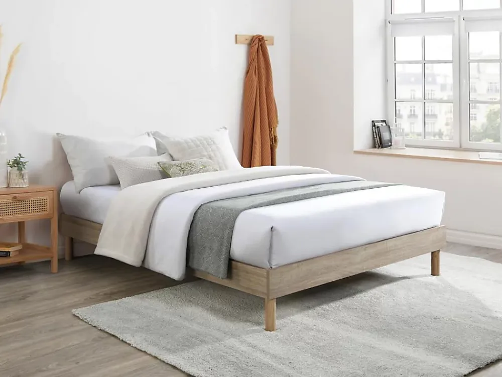 Vente-unique Sommier à lattes 140 x 190 cm - Naturel clair - MUCHIGAN de YSMÉE* Sommier