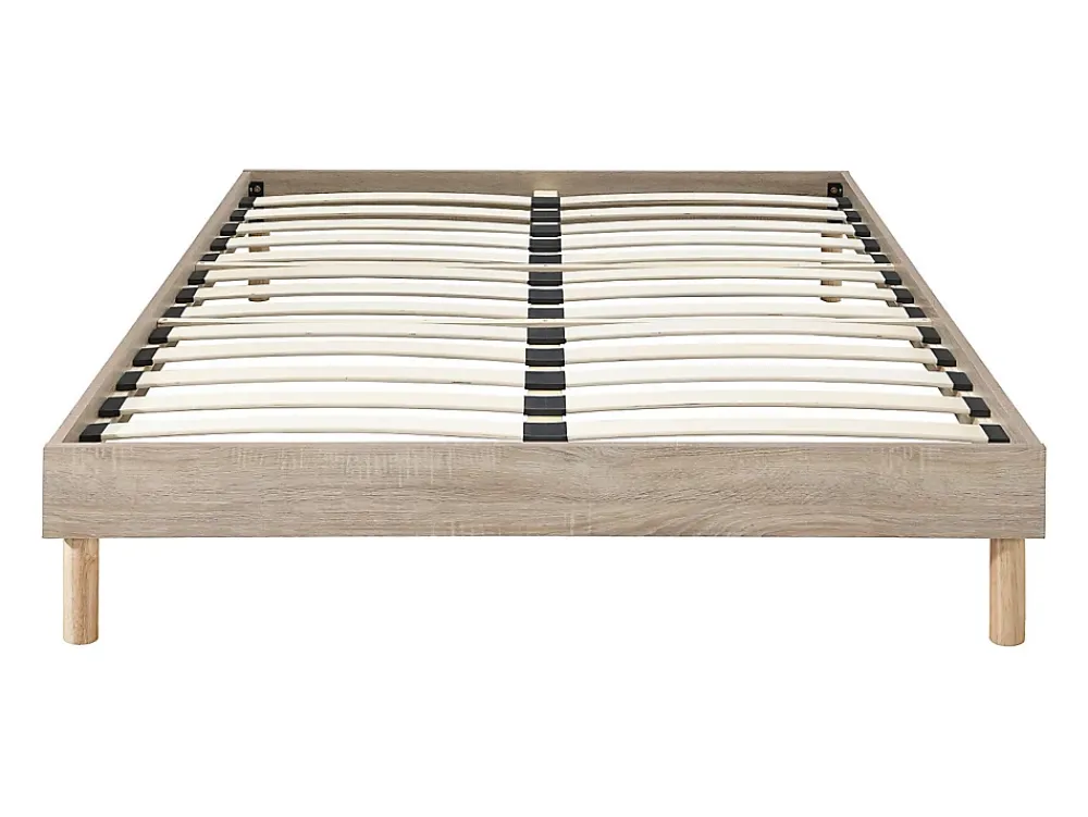 Vente-unique Sommier à lattes 140 x 190 cm - Naturel clair - MUCHIGAN de YSMÉE* Sommier