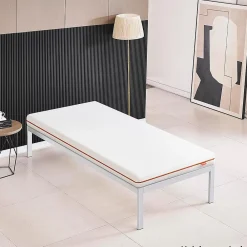 Monmobilierdesign Sommier à Lattes Avec Pieds En Acier Robuste 90x200 Cm Blanc* Sommier