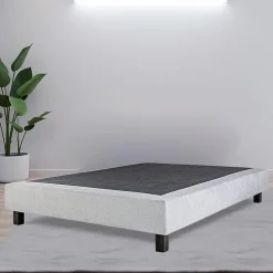 Sommier à lattes avec pieds CELY, tapissier en bois massif couleur gris -longueur 190 x largeur 140 cm>Juanio Sale