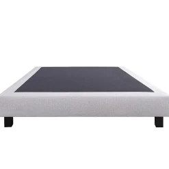 Sommier à lattes avec pieds CELY, tapissier en bois massif couleur gris -longueur 190 x largeur 140 cm><noscript><img width=