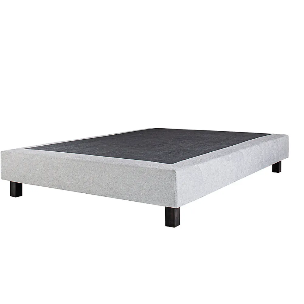 Sommier à lattes avec pieds CELY, tapissier en bois massif couleur gris-longueur 200 x largeur 160 cm>Juanio Discount