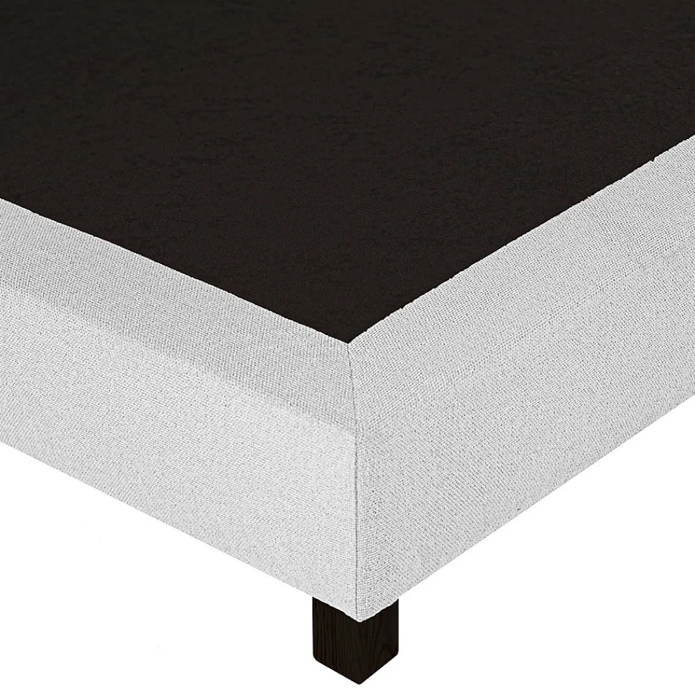 Juanio Sommier à lattes avec pieds CELY, tapissier en bois massif couleur gris- longueur 190 x largeur 90 cm* Sommier