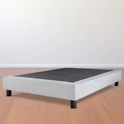 Juanio Sommier à lattes avec pieds CELY, tapissier en bois massif couleur gris- longueur 190 x largeur 90 cm* Sommier