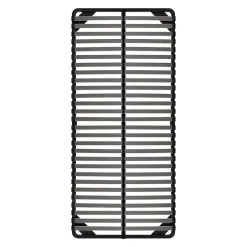 Monmobilierdesign Sommier à Lattes En Acier Avec Bande Stabilisatrice Noir 80x200 Cm Sans Pieds* Sommier
