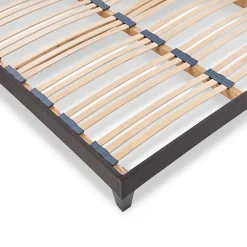 Olympe Literie Sommier à lattes en bois Kit15 120x190 cm Coloris Gris anthracite Livré en kit* Sommier