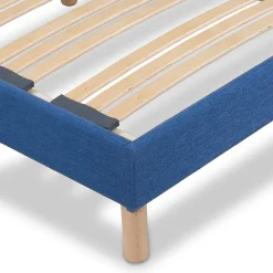 Bellecour Sommier à lattes en bois Lumière 160x200 cm Coloris Bleu marine Livré en kit* Sommier