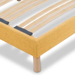 Bellecour Sommier à lattes en bois Lumière 140x190 cm Coloris Jaune Livré en kit* Sommier