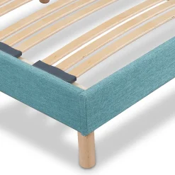 Bellecour Sommier à lattes en bois Lumière 90x190 cm Coloris Vert d'eau Livré en kit* Sommier