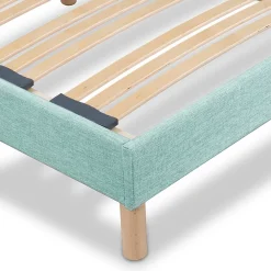 Bellecour Sommier à lattes en bois Lumière 160x200 cm Coloris Vert pastel Livré en kit* Sommier