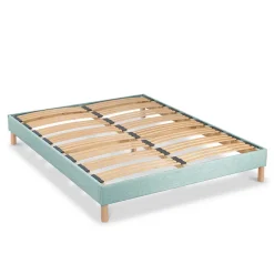 Bellecour Sommier à lattes en bois Lumière 160x200 cm Coloris Vert pastel Livré en kit* Sommier