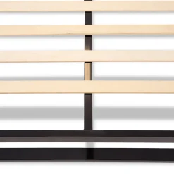 Sommier à lattes en métal Pandore 140x190 cm Coloris Noir Livré en kit><noscript><img width=