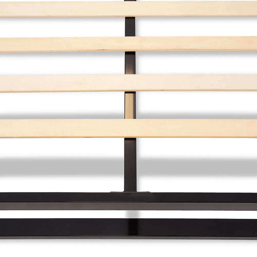 Sommier à lattes en métal Pandore 140x190 cm Coloris Noir Livré en kit>Olympe Literie Online