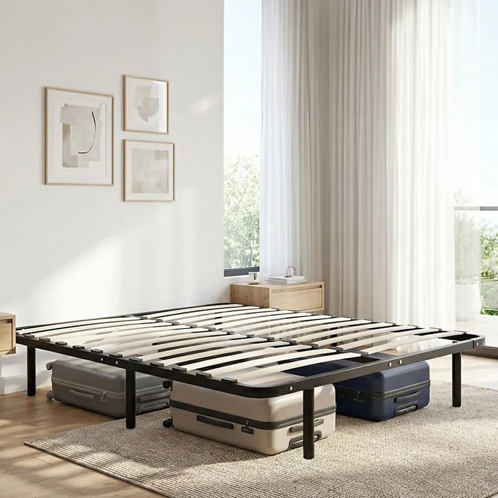 Sommier à lattes en métal Somkit 160x200 cm Coloris Noir Livré en kit>Olympe Literie Discount