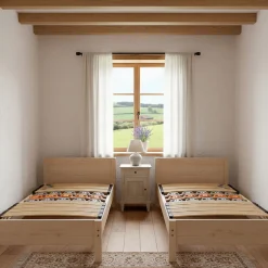 Monmobilierdesign Sommier à Lattes Ergonomique En Bois Avec Plots De Soutien 7 Zones De Confort 100x200 Cm* Sommier