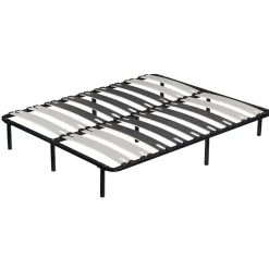 Monmobilierdesign Sommier à Lattes Larges 200x200 Cm Avec Pieds* Sommier