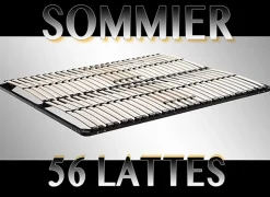 Paolo Collaner Sommier à lattes multiplis résistant fermeté réglable 160X200 cm* Sommier