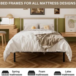 Sommier à Lattes sur Pieds, Lit 2x13 Lattes,7 Pieds Inclus,140x190CM Dewinner><noscript><img width=