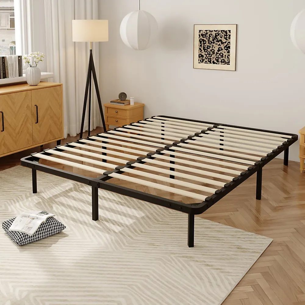 Teeno Sommier à Lattes sur Pieds,7 Pieds Inclus ,Lit 2x13 Lattes,140x190 CM* Sommier