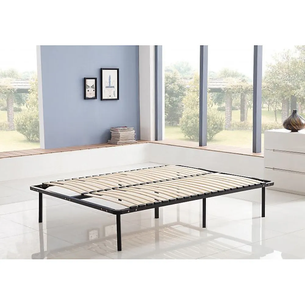 Kosmi Sommier à lattes 140x200 cm sur pieds pour lit 2 places* Sommier