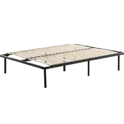 Kosmi Sommier à Lattes 160x200 cm sur Pieds pour lit 2 Places 7 Pieds 40 Lattes en Bois multiplis sommier en kit à Monter (160x200)* Sommier