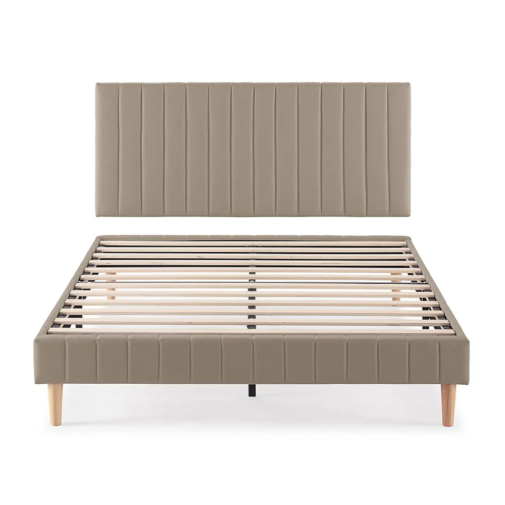 Sommier + tête de lit Eris 140x200 cm Beige>Vs Venta-Stock Outlet