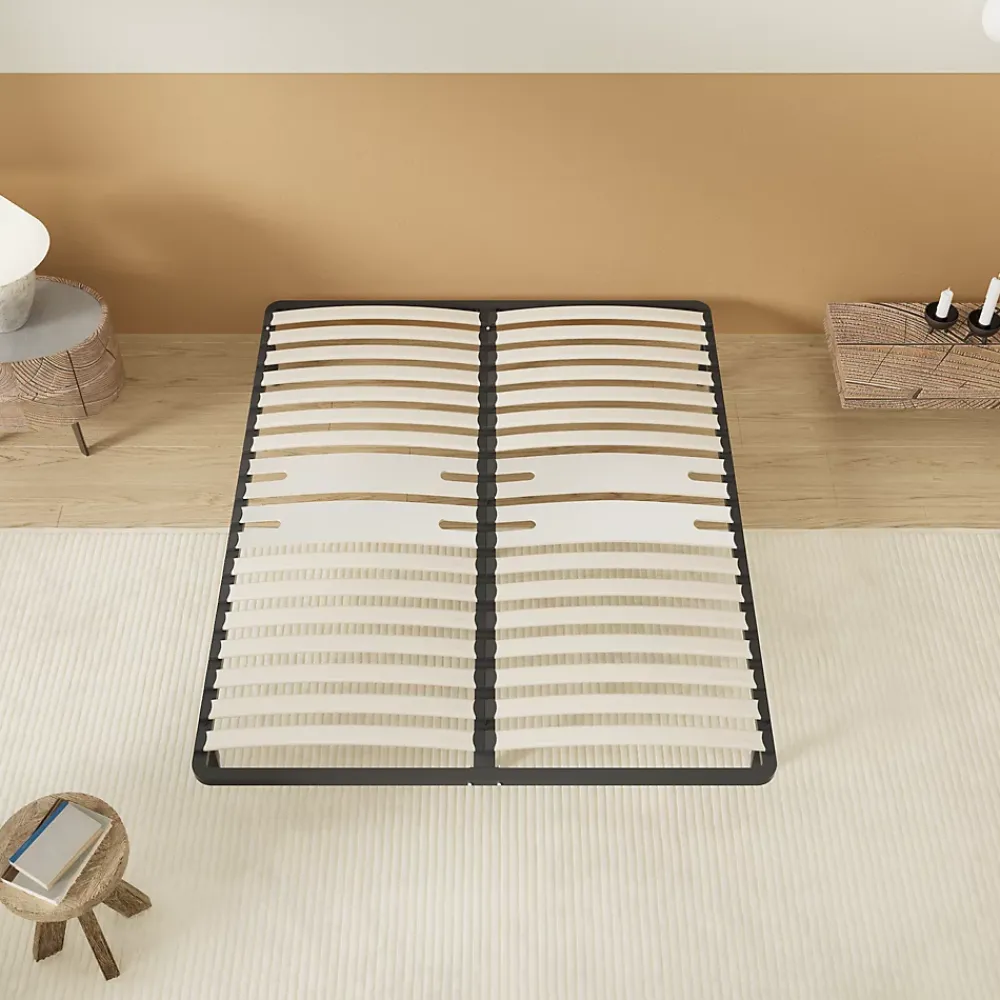 November Sommier 140 x 200 cm à lattes en bois - Renfort lombaire - 7 Pieds - Résistant, stable et durable* Sommier