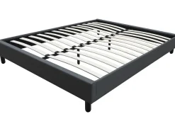 Habitat Et Jardin Sommier "Andy" en tissu 140 x 190cm Gris anthracite* Sommier