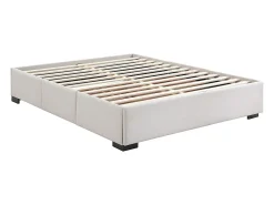 Vente-unique Sommier avec tiroirs 140 x 190 cm - Tissu beige - KOLANE de YSMÉE* Sommier