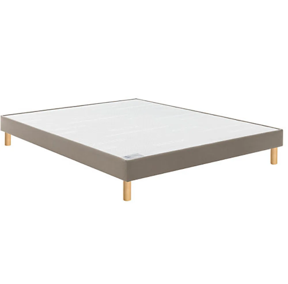 Sommier CONFORT FERME VIGOROSO DECO 200x200 Enduit Moka Lattes>Bultex Clearance