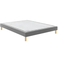Sommier CONFORT MEDIUM MEDIANO 200x200 Jersey Gris foncé Lattes>Bultex Sale