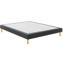Bultex Sommier CONFORT MEDIUM MEDIANO 100x200 Jersey Gris foncé Lattes* Sommier