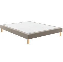Bultex Sommier CONFORT MEDIUM MEDIANO 100x200 Jersey Gris foncé Lattes* Sommier
