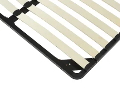 Vente-unique Sommier cadre à lattes 180 x 200 cm - 2x19 lattes - Avec pieds - Noir - KALISTA de YSMÉE* Sommier