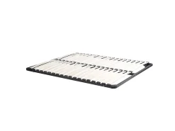 Vente-unique Sommier cadre à lattes 120 x 190 cm - 2x19 lattes - Sans pieds - Noir - KALISTA de YSMÉE* Sommier