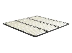Sommier cadre à lattes 200 x 200 cm - 3x19 lattes - Sans pieds - Noir - KALISTA de YSMÉE>Vente-unique Online