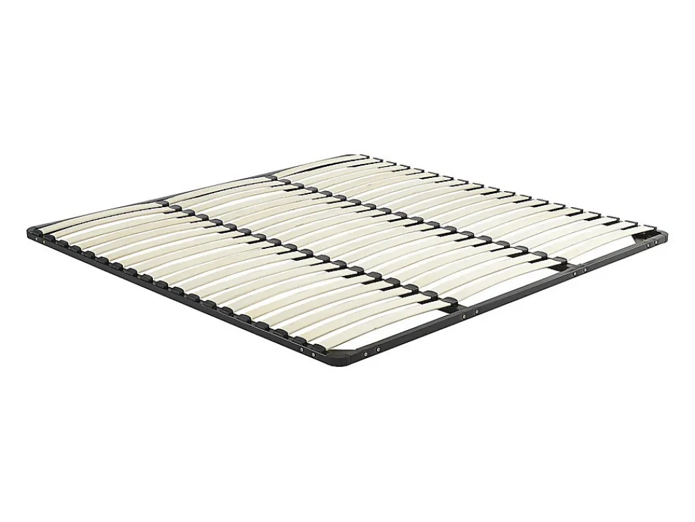 Sommier cadre à lattes 200 x 200 cm - 3x19 lattes - Sans pieds - Noir - KALISTA de YSMÉE>Vente-unique Online