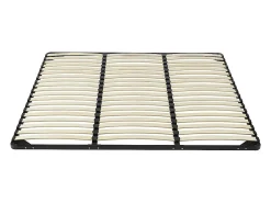 Sommier cadre à lattes 200 x 200 cm - 3x19 lattes - Sans pieds - Noir - KALISTA de YSMÉE>Vente-unique Online