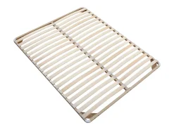 Sommier cadre à lattes 140 x 190 cm - 2x19 lattes - Sans pieds - Beige - KALISTA de YSMÉE>Vente-unique New