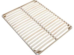 Sommier cadre à lattes 140 x 190 cm - 2x19 lattes - Sans pieds - Beige - KALISTA de YSMÉE><noscript><img width=